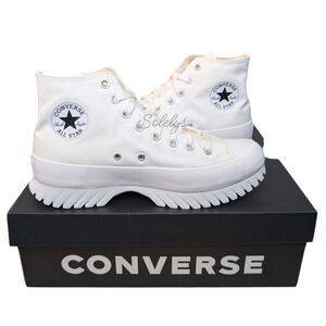 Converse CTAS Lugged 2.0 Platform White Canvas Sneaker Boot Womens 10.5 NEW